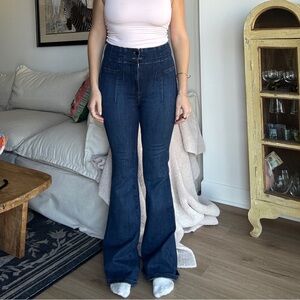 We The Free Dark Blue Flare Jeans